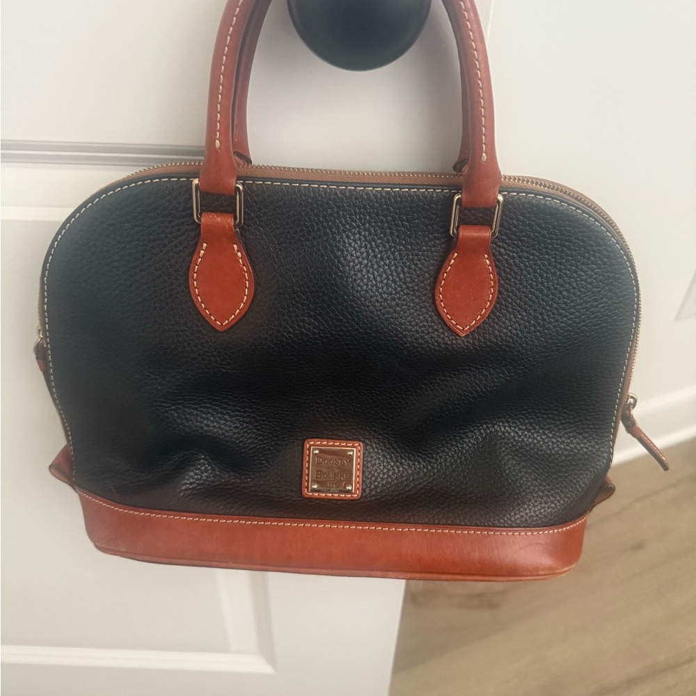 Dooney & Bourke Black and Brown Shoulder Bag